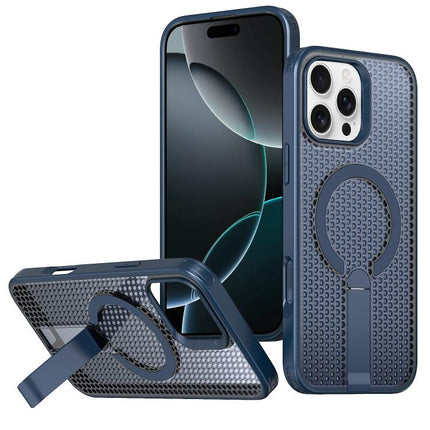 kalebol Honeycomb Cooling MagSafe Holder Phone Case, For iPhone 17 Pro, For iPhone 17, For iPhone Air, For iPhone 16 Pro Max