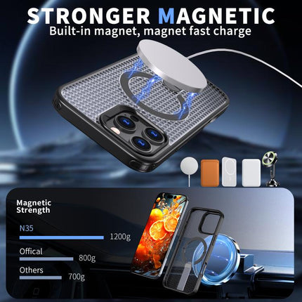 kalebol Honeycomb Cooling MagSafe Holder Phone Case, For iPhone 16 Pro, For iPhone 16 Plus, For iPhone 16, For iPhone 15 Pro Max