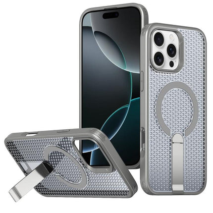 kalebol Honeycomb Cooling MagSafe Holder Phone Case, For iPhone 16 Pro, For iPhone 16 Plus, For iPhone 16, For iPhone 15 Pro Max