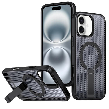 kalebol Honeycomb Cooling MagSafe Holder Phone Case, For iPhone 16 Pro, For iPhone 16 Plus, For iPhone 16, For iPhone 15 Pro Max