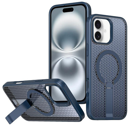 kalebol Honeycomb Cooling MagSafe Holder Phone Case, For iPhone 16 Pro, For iPhone 16 Plus, For iPhone 16, For iPhone 15 Pro Max