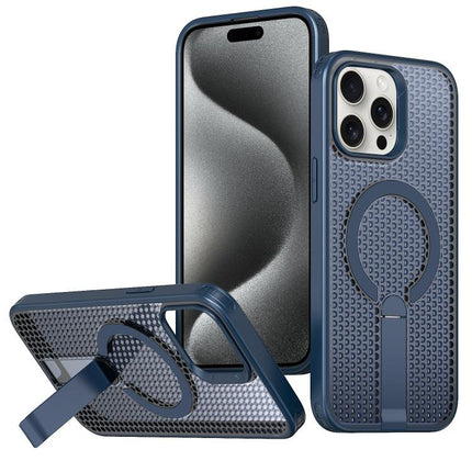 kalebol Honeycomb Cooling MagSafe Holder Phone Case, For iPhone 15 Pro, For iPhone 15 Plus, For iPhone 15, For iPhone 14 Plus