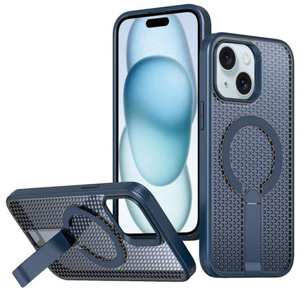kalebol Honeycomb Cooling MagSafe Holder Phone Case, For iPhone 15 Pro, For iPhone 15 Plus, For iPhone 15, For iPhone 14 Plus