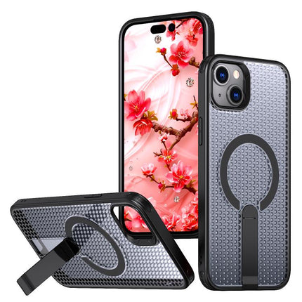 kalebol Honeycomb Cooling MagSafe Holder Phone Case, For iPhone 15 Pro, For iPhone 15 Plus, For iPhone 15, For iPhone 14 Plus