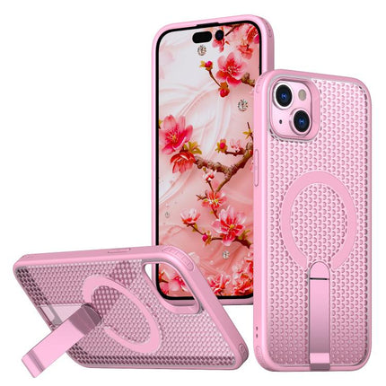 kalebol Honeycomb Cooling MagSafe Holder Phone Case, For iPhone 15 Pro, For iPhone 15 Plus, For iPhone 15, For iPhone 14 Plus