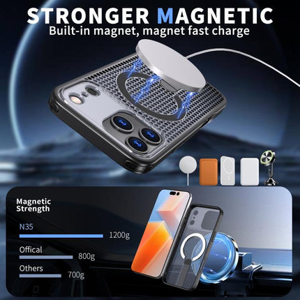 kalebol Honeycomb Cooling MagSafe Holder Phone Case, For iPhone 18 Pro, For iPhone 18 Pro Max, For iPhone 17e / 16e, For iPhone 17 Pro Max