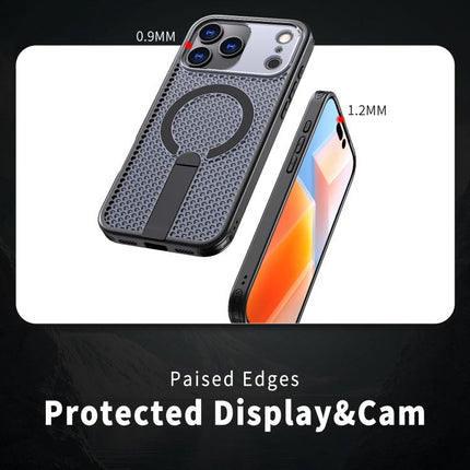 kalebol Honeycomb Cooling MagSafe Holder Phone Case, For iPhone 18 Pro, For iPhone 18 Pro Max, For iPhone 17e / 16e, For iPhone 17 Pro Max