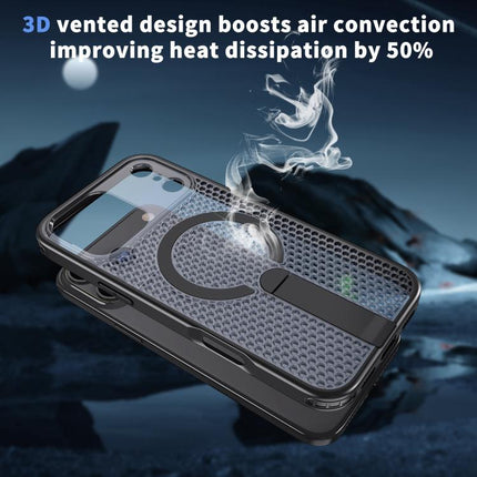kalebol Honeycomb Cooling MagSafe Holder Phone Case, For iPhone 18 Pro, For iPhone 18 Pro Max, For iPhone 17e / 16e, For iPhone 17 Pro Max