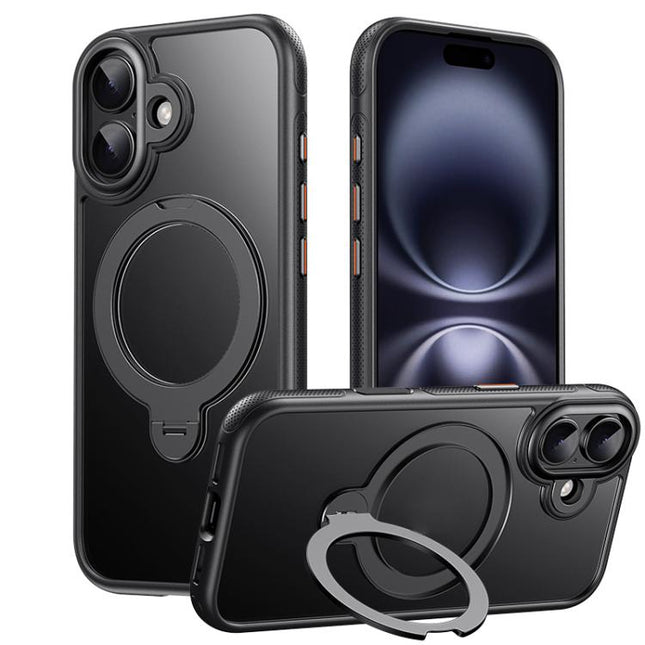 Gear-Style Stress Relief 360 Rotation Holder MagSafe Phone Case, For iPhone 17, For iPhone Air, For iPhone 16 Pro Max, For iPhone 16 Pro, For iPhone 16 Plus, For iPhone 16, For iPhone 15 Pro Max, For iPhone 15 Pro