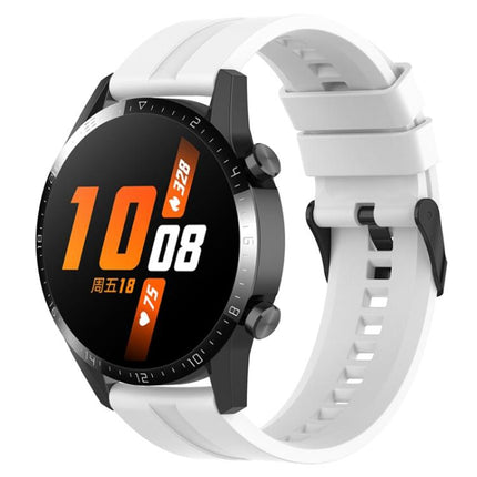 xDfind Silicone Black Buckle Watch Band, 20mm For Amazfit Active 2 / GTS4 Mini, 22mm For Huawei Watch GT5 / GT5 Pro