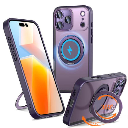 Kalebol 360-degree Rotating MagSafe Magnetic Holder Phone Case, For iPhone 17e / 16e, For iPhone 17 Pro Max, For iPhone 17 Pro