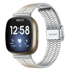 For Fitbit Versa 4 / 3 / Sense 2 / Sense / Silver Gold