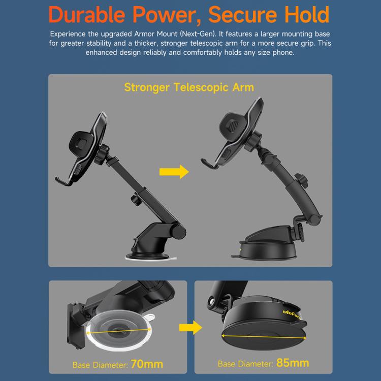 Ulefone UAN16 Armor Mount Car Phone Holder, Enhanced Model