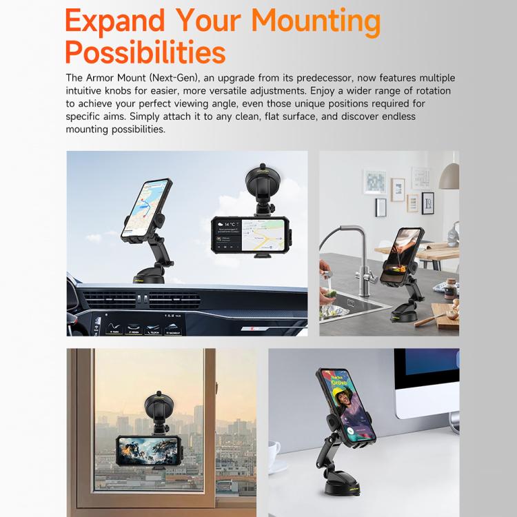 Ulefone UAN16 Armor Mount Car Phone Holder, Enhanced Model