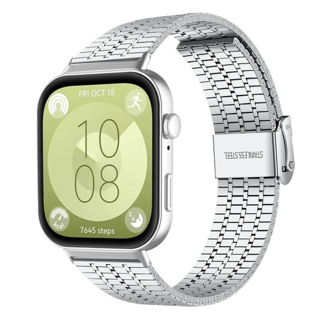 xDfind Seven Beads Buckle Stainless Steel Watch Band, For Huawei Watch Fit4 Pro / Fit4 / Fit3