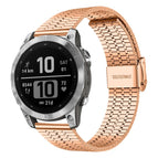 For Garmin Fenix 8 / 7 / 6 / 5 22mm / Rose Gold