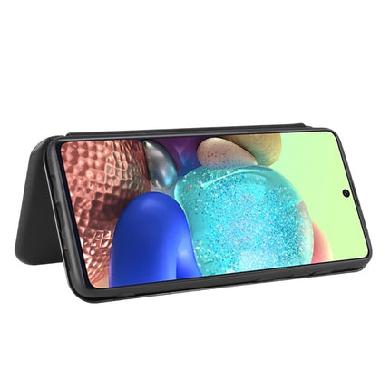 Carbon Fiber Texture Magnetic Horizontal Flip TPU + PC + PU Leather Case with Card Slot, For Galaxy M51 (Side Fingerprint), For DOOGEE N20 Pro