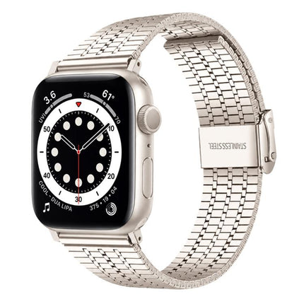 xDfind Seven Beads Buckle Stainless Steel Watch Band, For Apple Watch 42 / 44 / 45 / 46 / 49mm, For Apple Watch 38 / 40 / 41 / S10 42mm