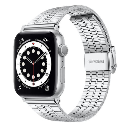 xDfind Seven Beads Buckle Stainless Steel Watch Band, For Apple Watch 42 / 44 / 45 / 46 / 49mm, For Apple Watch 38 / 40 / 41 / S10 42mm