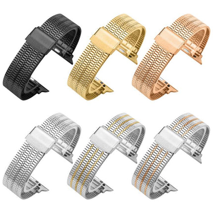 xDfind Seven Beads Buckle Stainless Steel Watch Band, For Apple Watch 42 / 44 / 45 / 46 / 49mm, For Apple Watch 38 / 40 / 41 / S10 42mm