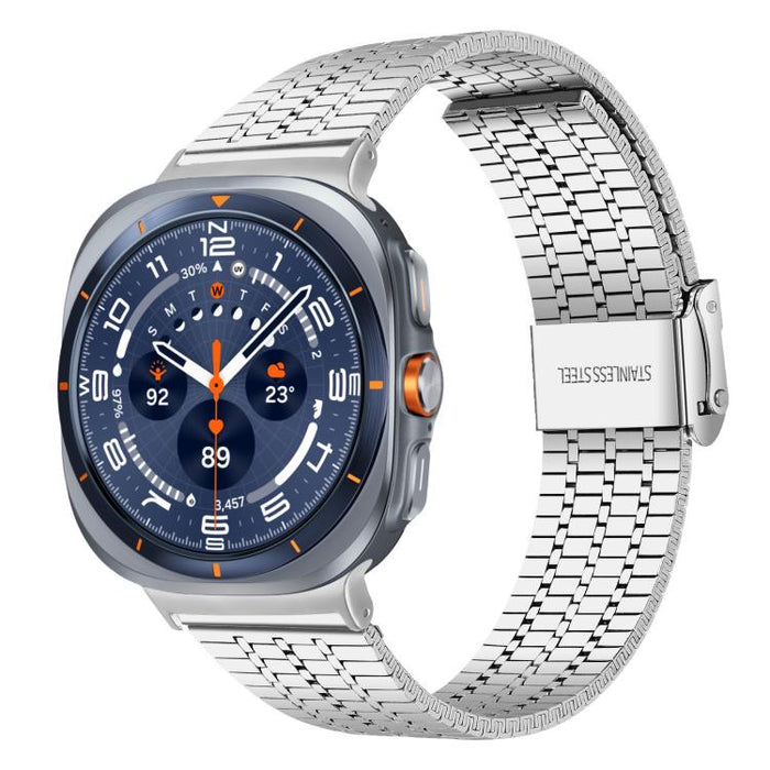 xDfind Seven Beads Buckle Stainless Steel Watch Band, For Galaxy Watch Ultra2 2026 / 2025 / 1 2024, For Galaxy Watch9 / 8 / 8 Classic, For Samsung Galaxy Watch 7 / 6 / 5 / FE