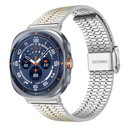 xDfind Seven Beads Buckle Stainless Steel Watch Band, For Samsung Galaxy Watch Ultra / Ultra 2025, For Samsung Galaxy Watch8 / 8 Classic, For Samsung Galaxy Watch 7 / 6 / 5 / FE