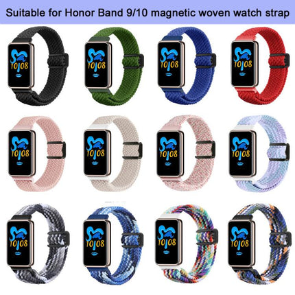 xDfind Magnetic Buckle Nylon Braid Watch Band, For Honor Band 10 / 9