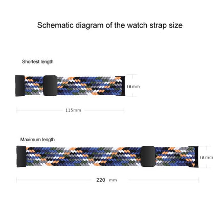 xDfind Magnetic Buckle Nylon Braid Watch Band, For Honor Band 10 / 9