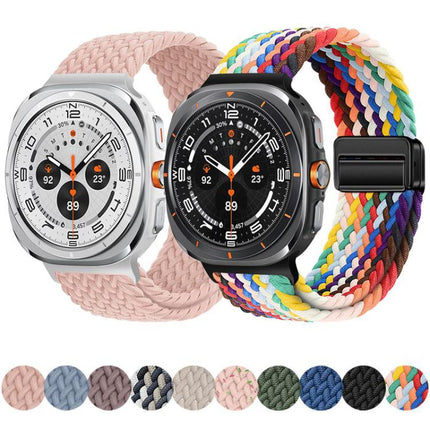 xDfind Magnetic Buckle Nylon Braid Loop Watch Band, For Samsung Galaxy Watch Ultra / Ultra 2025, For Samsung Galaxy Watch8 / Watch8 Classic