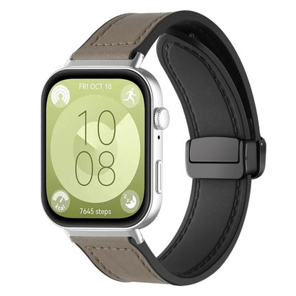 xDfind Crazy Horse Pattern Silicone Skin Magnetic Buckle Watch Band, For Huawei Watch Fit4 Pro / Fit4 / Fit3, For Huawei Watch D2