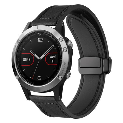 xDfind Crazy Horse Pattern Silicone Skin Magnetic Buckle Watch Band, For Garmin Fenix 8 / 7X / 6X / 5X 26mm, For Garmin Fenix 8 / 7 / 6 / 5 22mm