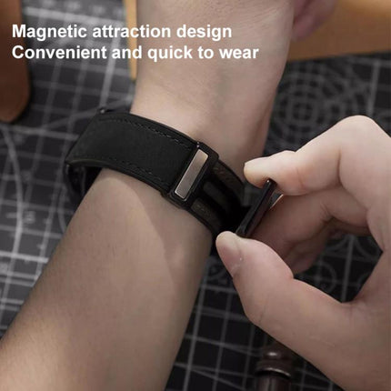 xDfind Crazy Horse Pattern Silicone Skin Magnetic Buckle Watch Band, For Apple Watch 42 / 44 / 45 / 46 / 49mm, For Apple Watch 38 / 40 / 41 / S10 42mm
