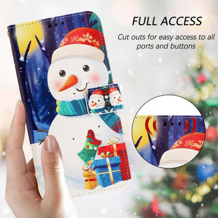 Christmas Series Buckle Leather Phone Case with Hand Strap, For iPhone 16, For iPhone 15 Pro Max, For iPhone 15 Pro, For iPhone 15 Plus
