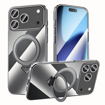 SULADA Electroplated Transparent MagSafe Holder Phone Case, For iPhone 18 Pro, For iPhone 18 Pro Max, For iPhone 17 Pro Max, For iPhone 17 Pro, For iPhone 17