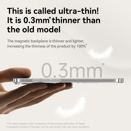 SULADA Electroplated Transparent MagSafe Holder Phone Case, For iPhone 18 Pro, For iPhone 18 Pro Max, For iPhone 17 Pro Max, For iPhone 17 Pro, For iPhone 17