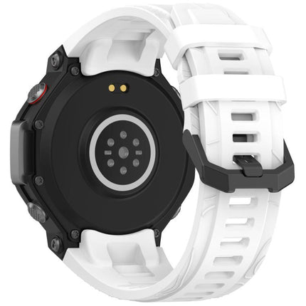 xDfind Solid Color Black Buckle Silicone Watch Band, For Amazfit T-Rex 3