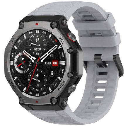 xDfind Solid Color Black Buckle Silicone Watch Band, For Amazfit T-Rex 3