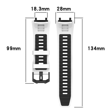 xDfind Two-color Black Buckle Silicone Watch Band, For Amazfit T-Rex 3