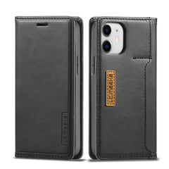 LC.IMEEKE LC-001-Serie PU + TPU Farblich passende, mattierte horizontale Flip-Lederhülle mit Halterung und Kartensteckplatz, für iPhone 12 mini, für iPhone 12/12 Pro, für iPhone 12 Pro Max