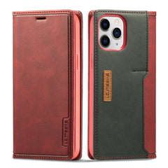 LC.IMEEKE LC-001-Serie PU + TPU Farblich passende, mattierte horizontale Flip-Lederhülle mit Halterung und Kartensteckplatz, für iPhone 12 mini, für iPhone 12/12 Pro, für iPhone 12 Pro Max