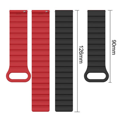 xDfind Loop Magnetic Glossy Silicone Watch Band, 18mm, 20mm