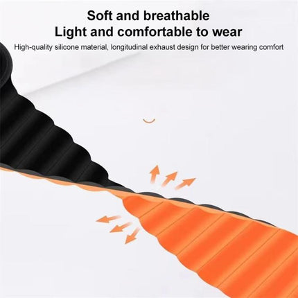xDfind Loop Magnetic Glossy Silicone Watch Band, 18mm, 20mm