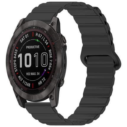 xDfind Loop Magnetic Glossy Silicone Watch Band, For Garmin Fenix 8/7X/6X/5X 26mm, For Garmin Fenix 8/7/6/5 22mm, For Garmin Fenix 8/7S/6S/5S 20mm, For Garmin Forerunner 45 / 45S / Swim 2, For Garmin Forerunner 35/30/35J