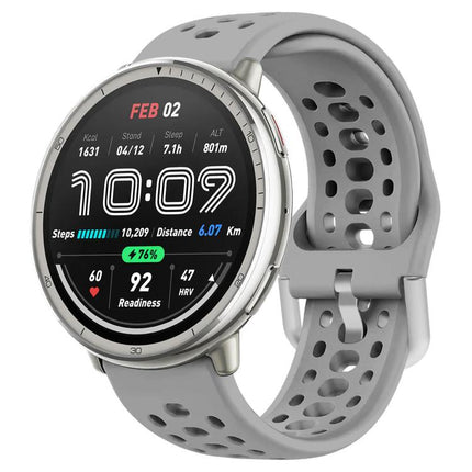 xDfind Silver Buckle Silicone Sport Watch Band, 20mm