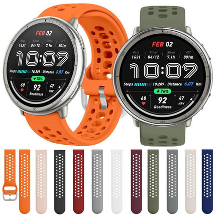 xDfind Silver Buckle Silicone Sport Watch Band, 20mm