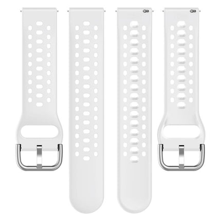 xDfind Silver Buckle Silicone Sport Watch Band, For Samsung Galaxy Watch 7 / 6 / 5 / FE