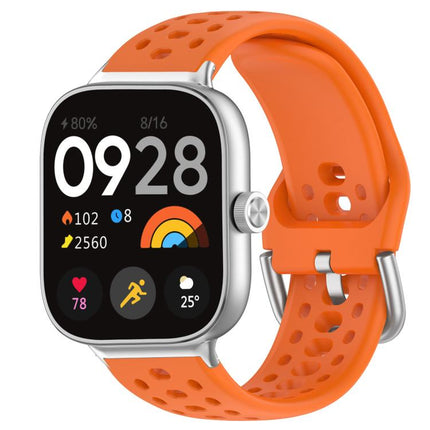 xDfind Silver Buckle Silicone Sport Watch Band, For Xiaomi Band 10 Pro / 9 Pro / Redmi Watch 6, For Redmi Watch 3 Active / Watch 3 Lite