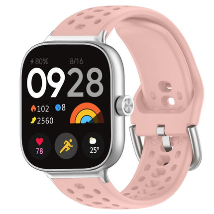 xDfind Silver Buckle Silicone Sport Watch Band, For Xiaomi Band 10 Pro / 9 Pro / Redmi Watch 6, For Redmi Watch 3 Active / Watch 3 Lite
