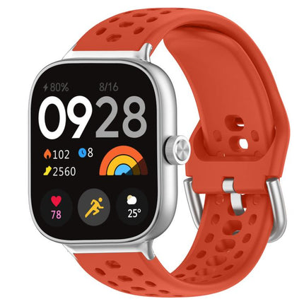 xDfind Silver Buckle Silicone Sport Watch Band, For Xiaomi Band 10 Pro / 9 Pro / Redmi Watch 6, For Redmi Watch 3 Active / Watch 3 Lite