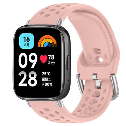 xDfind Silver Buckle Silicone Sport Watch Band, For Xiaomi Band 10 Pro / 9 Pro / Redmi Watch 6, For Redmi Watch 3 Active / Watch 3 Lite
